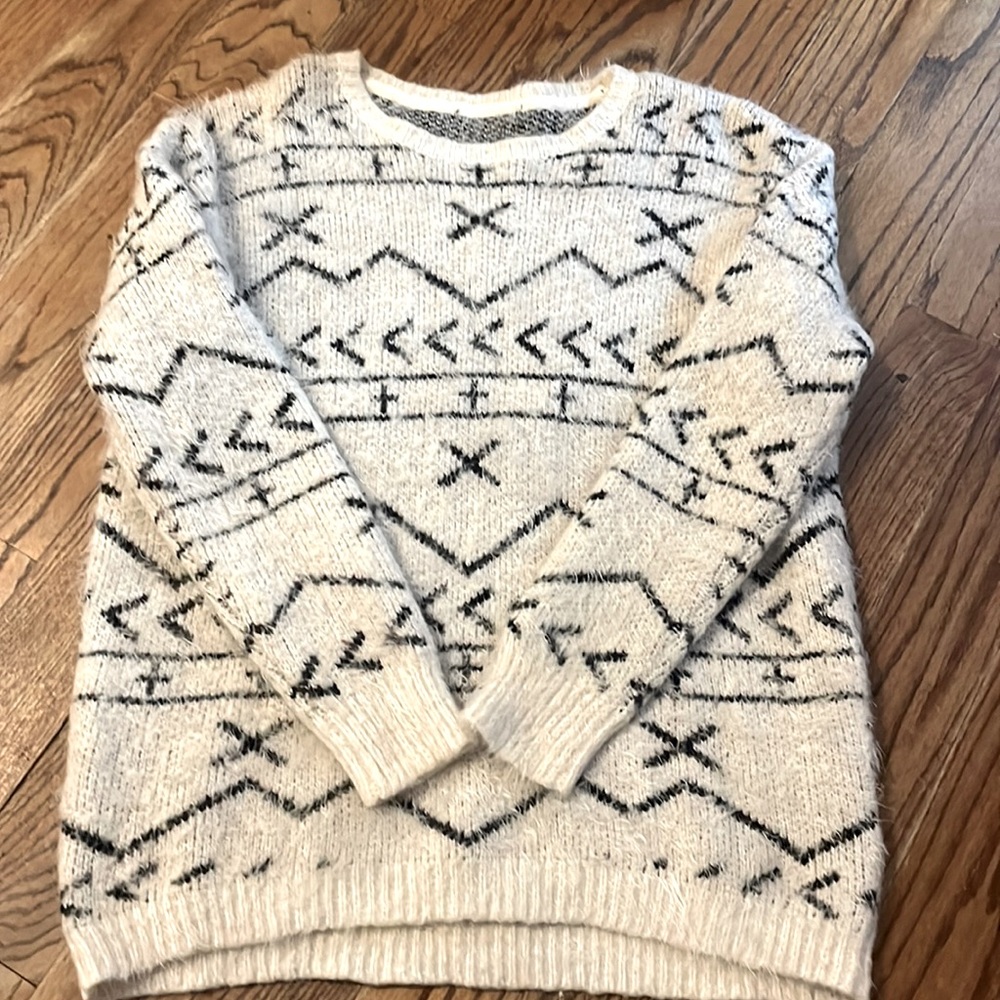 White decorative sweater , OS fits all